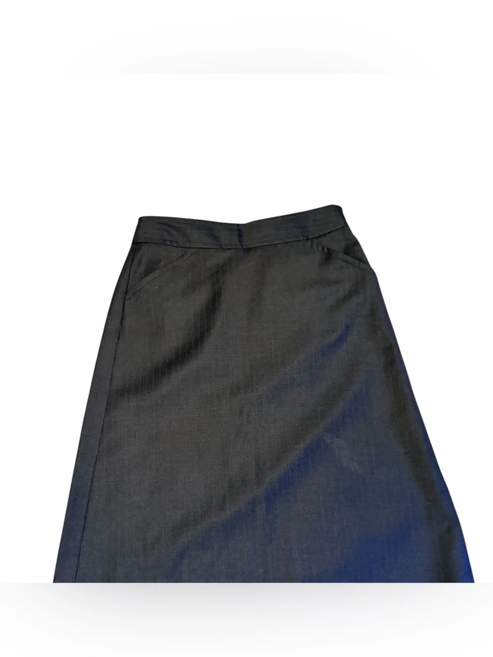 J. Crew Grey A-Line Skirt With Subtle Pinstripes Women’s Size 0